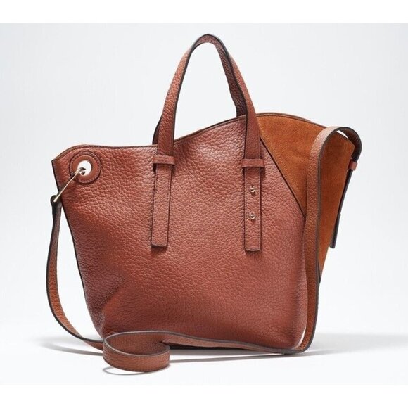 Vince Camuto Asymmetric Edge Leather Tote Yulia - Warm Spice MLTBag